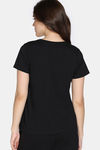 Zivame Knit Cotton Sleep Top - Black Beauty — thumbnail 4